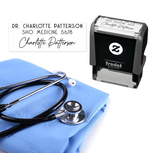 Medische Doctor Gezondheidsartsen Handtekening Naa Zelfinktende Stempel