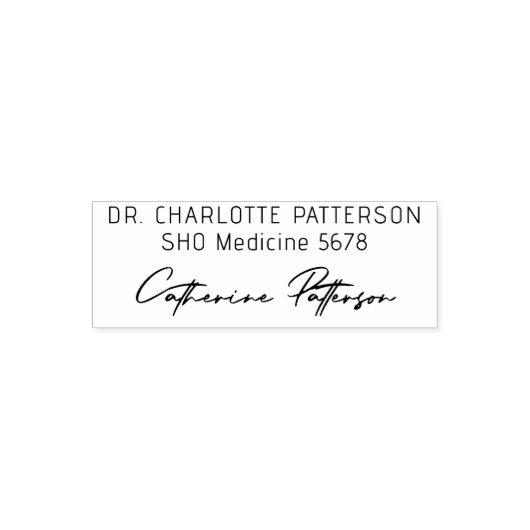 Medische Doctor Gezondheidsartsen Handtekening Naa Zelfinktende Stempel (Design)