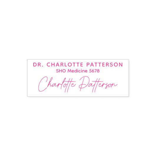 Medische Doctor Gezondheidsartsen Handtekening Naa Zelfinktende Stempel (Design)