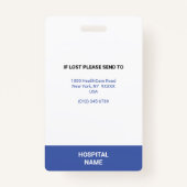 MEDISCHE DOCTOR NURY Health Care Bar Code Badge (Achterkant)