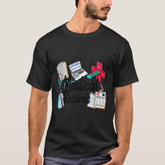 Medische dossiers Stethoscoop Medisch Assistent Ve T-shirt (Voorkant)