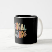 medische dossiers trots loopbaan beroep tweekleurige koffiemok (Voorkant rechts)