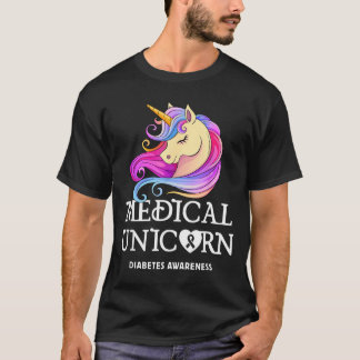 Medische Eenhoorn Diabetes Bewustzijn T-shirt