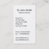 Medische Elegante Blauwe Caduceus Vleugels Classy Visitekaartje (Achterkant)