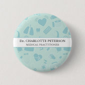 Medische elementen Arts Naam Aangepast Ronde Button 5,7 Cm (Voorkant)