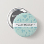 Medische Elementen Doktersnaamlabel Aangepast Ronde Button 5,7 Cm (Voorkant /achterkant)