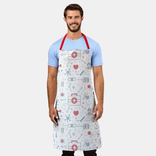 Medische elementen schort (Gedragen)