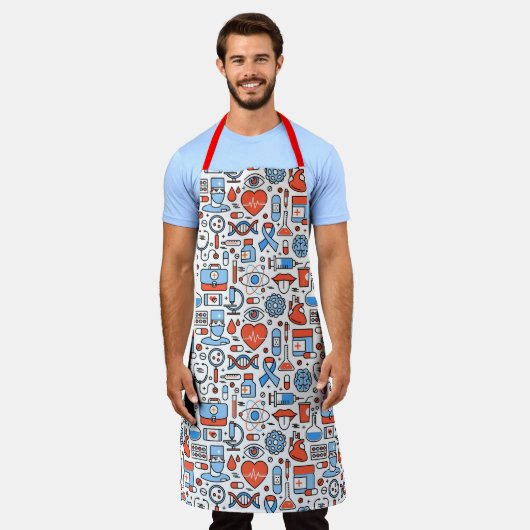 Medische elementen schort (Gedragen)