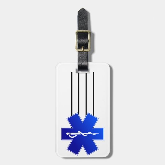 Medische EMS-symbool Bagagelabel (Voorkant verticaal)