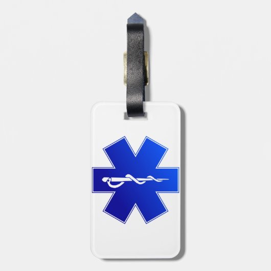 Medische EMS-symbool Bagagelabel (Achterkant verticaal)