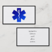 Medische EMS-symbool Visitekaartje (Voorkant / Achterkant)