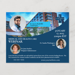 Medische en gezondheidszorg-webinar flyer