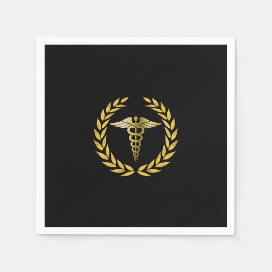 Medische en verpleegschool Royal Gold Afstuderen Servetten (Voorkant)