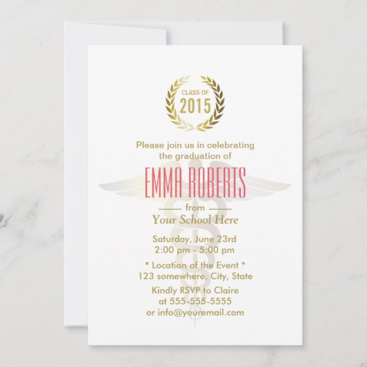 Medische en verpleegschool van 2015-Afstuderen Kaart (Voorkant)