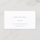 Medische Estheet Minimalistisch Elegant Visitekaartje (Achterkant)