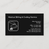 Medische facturering en codering visitekaartje (Voorkant)