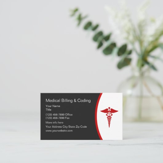 Medische facturering en codering visitekaartje (Staand voorkant)