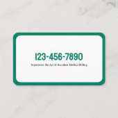 Medische facturering visitekaartje (Achterkant)