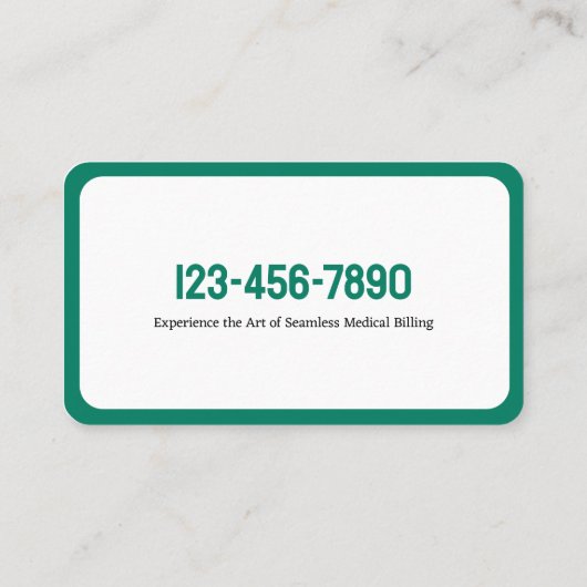 Medische facturering visitekaartje (Achterkant)