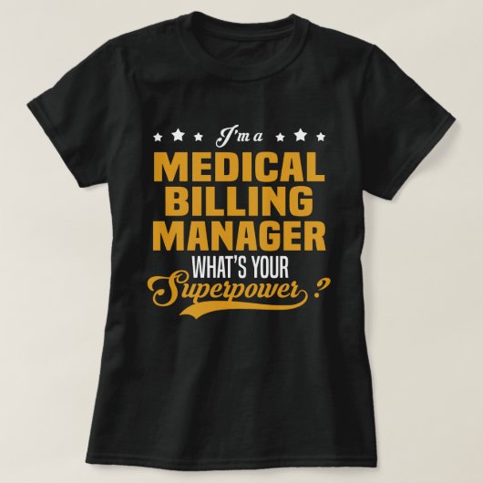 Medische factureringsmanager t-shirt (Design voorkant)