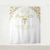 Medische Faculteit White Gold Afstudeerachtergrond Wandkleed (Voorkant)