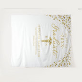 Medische Faculteit Witte Gouden Afstudeerachtergro Wandkleed (Voorkant (horizontaal))