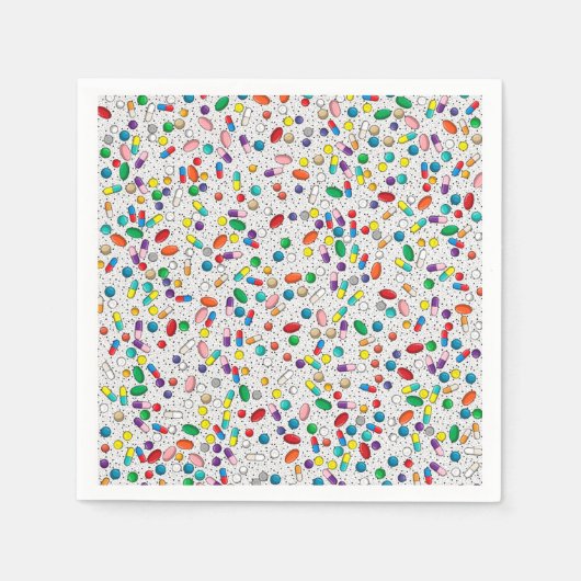 Medische farmacologie pil Capsule servetten (Voorkant)