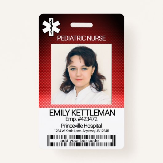 Medische Field Photo Badge - Kinderverpleegkundige (Voorkant)