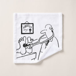 Medische Flanel. Een dokter met stethoscoop Washandje