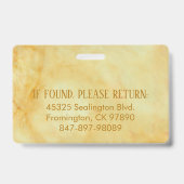 Medische foto ID Bloemenharten Badge (Achterkant)