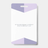 Medische foto-ID identificatie Plastic badge (Achterkant)