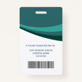 Medische Foto ID Logo Blauw en Wit Badge (Achterkant)