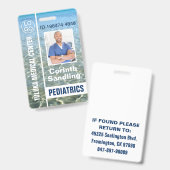 Medische foto ID Ocean Breeze Badge (Voor- en achterkant)