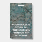 Medische foto ID Painterly in Blues Badge (Achterkant)