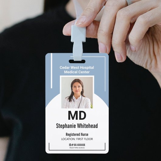Medische foto-ID Stusty Blue Badge personaliseren
