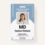 Medische foto-ID Stusty Blue Badge personaliseren (Voorkant)