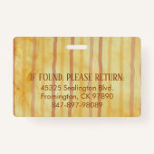 Medische foto ID Zachte Bloemenharten Badge (Achterkant)