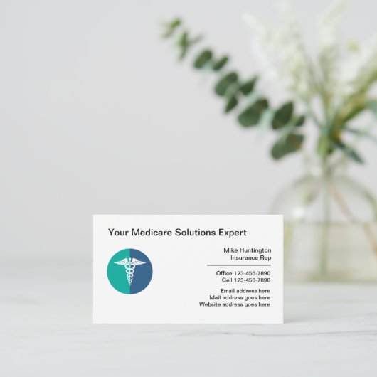 Medische geneeskunde Oplossingen voor gezondheidsz Visitekaartje (Staand voorkant)