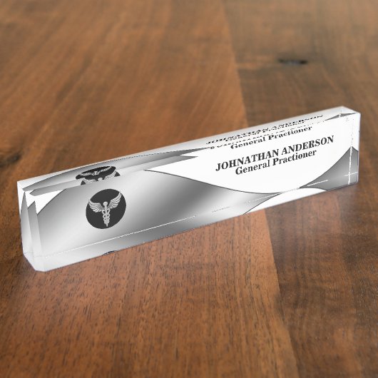 Medische geneeskundige gezondheidszorg Silver Cadu Naambordje (Zijkant)