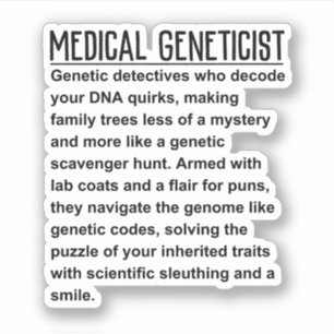 Medische geneticus sticker
