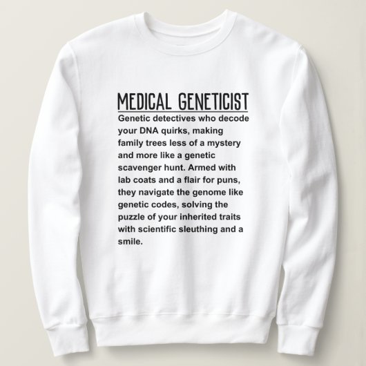 Medische geneticus trui (Design voorkant)