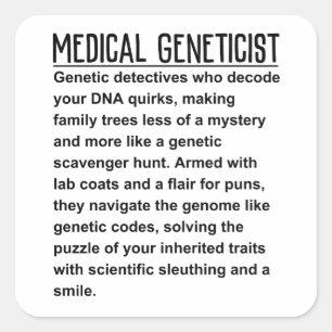 Medische geneticus vierkante sticker