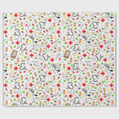 Medische gezondheidszorg cadeaupapier (Vlak)