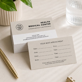 Medische gezondheidszorg kliniek dokter afsprakenkaartje