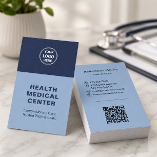 Medische Gezondheidszorg Kliniek Dokter Blauw Vert Visitekaartje
