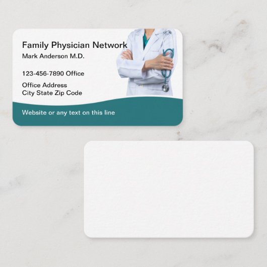 Medische gezondheidszorg Moderne Visitekaartjes (Voorkant / Achterkant)