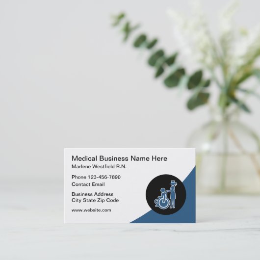 Medische gezondheidszorg Verpleegkunde Handicap Th Visitekaartje (Staand voorkant)