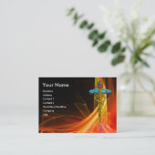 MEDISCHE GOLD CADUCEUS Oranje Gele Rode Lichte Gol Visitekaartje (Staand voorkant)