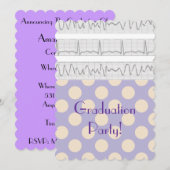 Medische Graduatie Uitnodigingen Paars (Voorkant / Achterkant)