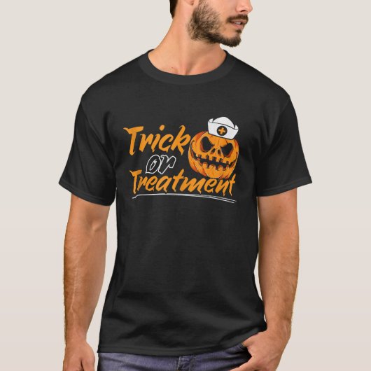 Medische Halloween Trick or treat Zorgarts T-shirt (Voorkant)